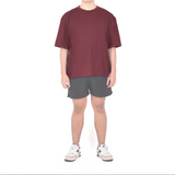 Boxy Cotton Tshirt - Red Maroon