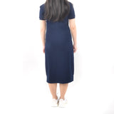 Long Polo Dress - Navy Blue