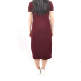 Long Polo Dress - Dark Maroon