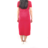 Long Polo Dress - Fuchsia Pink