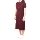 Long Polo Dress - Dark Maroon