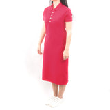 Long Polo Dress - Fuchsia Pink