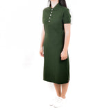 Long Polo Dress - Moss Green