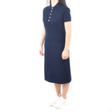 Long Polo Dress - Navy Blue