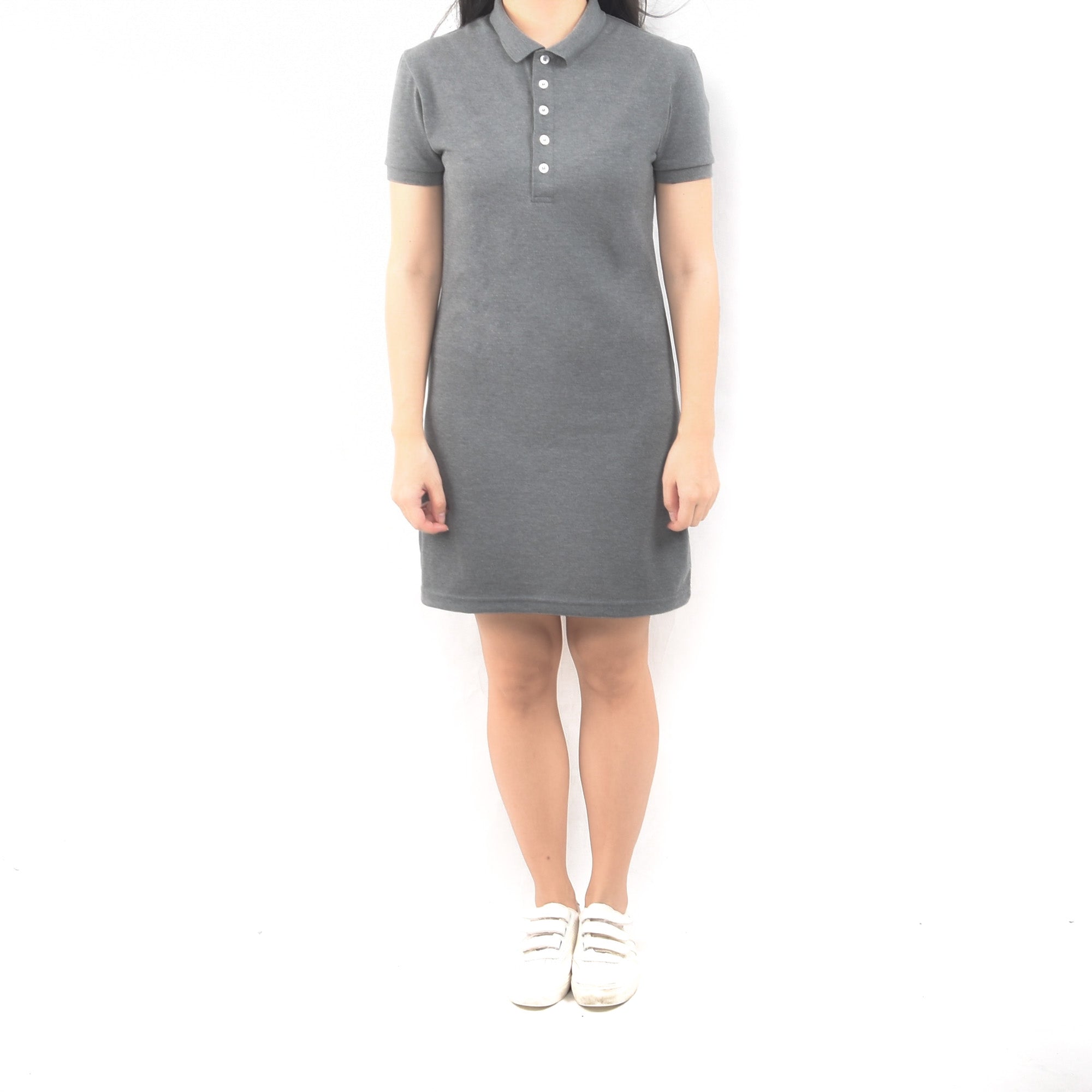 grey cotton polo dress product info and reviews The Organic Cotton Polo Dress