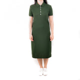 Long Polo Dress - Moss Green