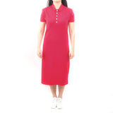 Long Polo Dress - Fuchsia Pink