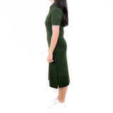 Long Polo Dress - Moss Green