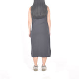 Sleeveless Long Polo Dress - Steel Grey