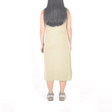 Sleeveless Long Polo Dress - Khaki