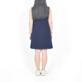 Sleeveless Short Polo Dress - Navy Blue