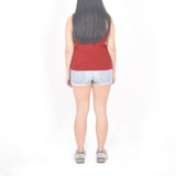 Sleeveless Polo - Red Maroon