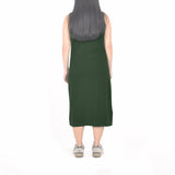 Sleeveless Long Polo Dress - Moss Green