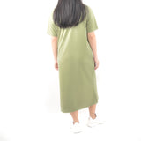 Long Tshirt Dress - Fine Olive