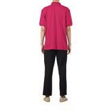 Unisex Short Sleeve Polo Shirt - Fuchsia Pink