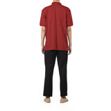 Unisex Short Sleeve Polo Shirt - Red Maroon