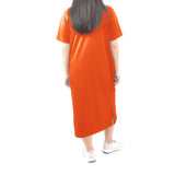 Long Tshirt Dress - Neon Safety Orange