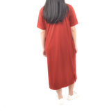 Long Tshirt Dress - Red Maroon