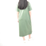 Long Tshirt Dress - Beetle Green