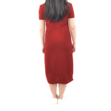 Long Polo Dress - Red Maroon