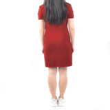 Short Polo Dress - Red Maroon