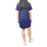 Short Tshirt Dress - Navy Blue