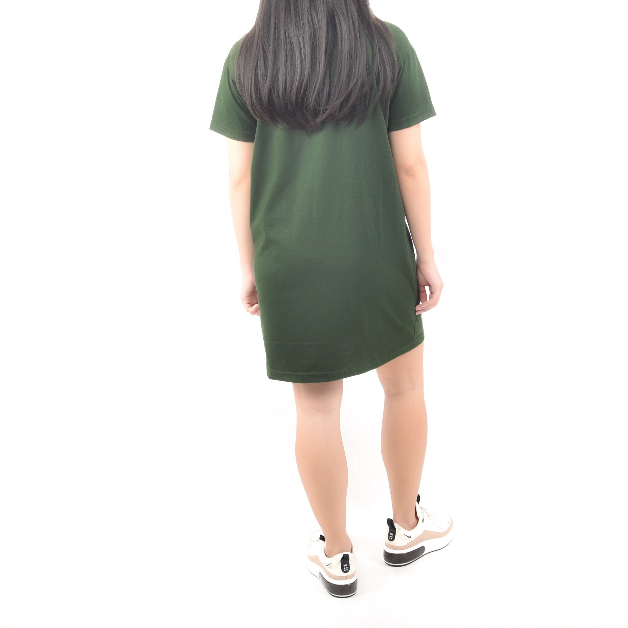 Short Tshirt Dress - Moss Green Origin Garments Short Tshirt Dress - Moss Green Origin Garments