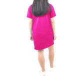 Short Tshirt Dress - Neon Fuchsia Pink