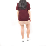 Unisex Short Sleeve Polo Shirt - Dark Maroon