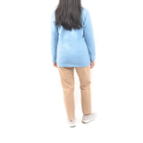 Long Sleeve Polo - Light Sky Blue