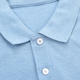 Long Sleeve Polo - Light Sky Blue