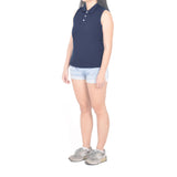 Sleeveless Polo - Navy Blue