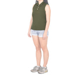 Sleeveless Polo - Covert Green