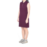 Sleeveless Short Polo Dress - Magenta