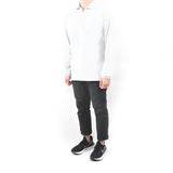 Black and white long sleeve polo sale