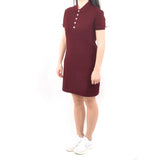 Short Polo Dress - Dark Maroon