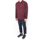 Long Sleeve Polo - Dark Maroon