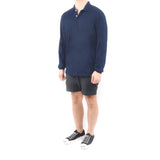 Long Sleeve Polo - Navy Blue