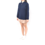 Long Sleeve Polo - Navy Blue