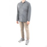 Long Sleeve Polo - Acid Gray