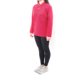 Long Sleeve Polo - Fuchsia Pink