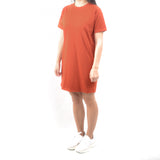 Short Tshirt Dress - Rust Copper Orange