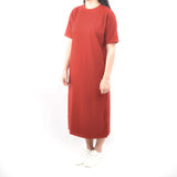 Long Tshirt Dress - Red Maroon