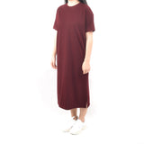 Long Tshirt Dress - Dark Maroon