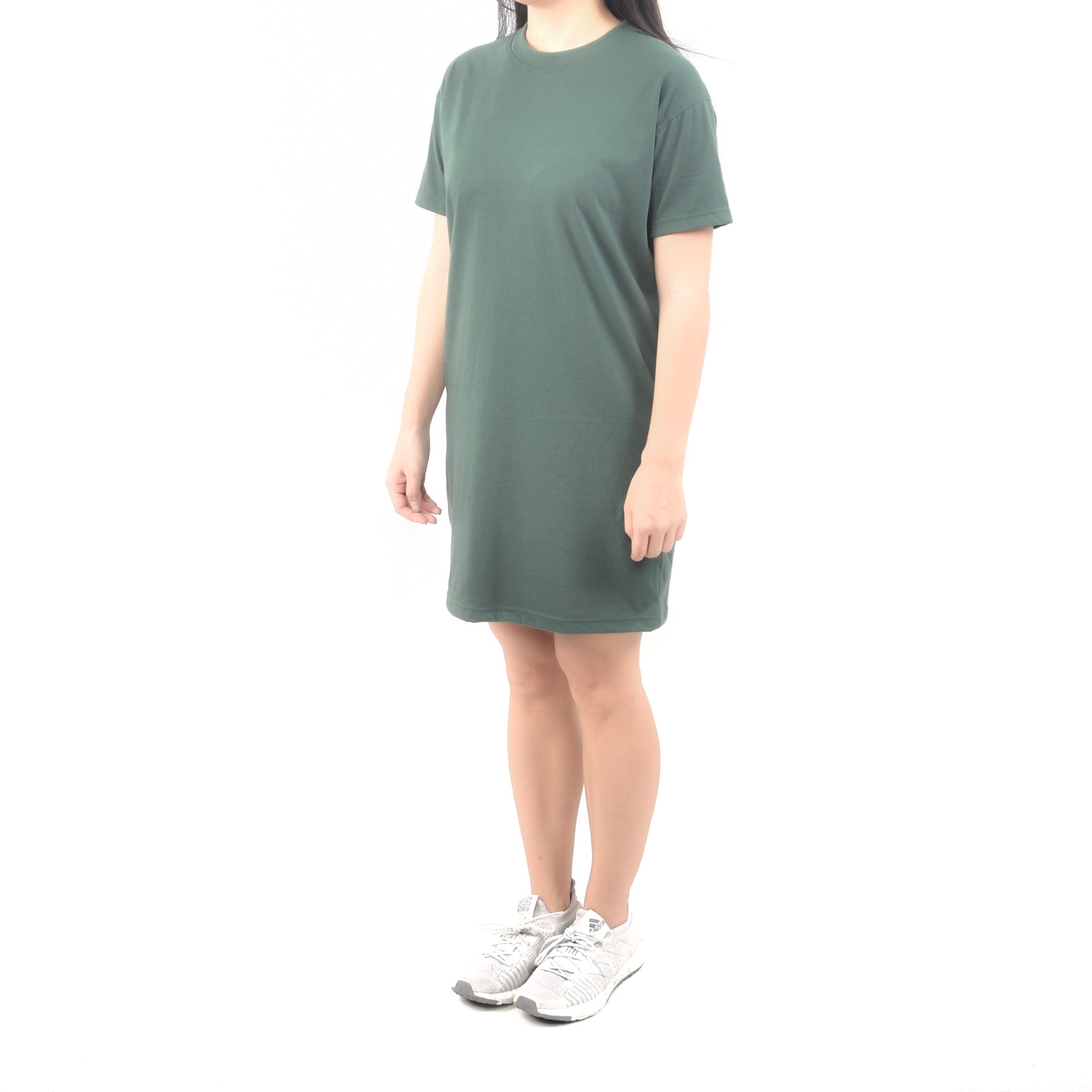 Ash Green Basic T Shirt Dress Short Tshirt Dress Ash Green Origin Garments Ash Green Basic T Shirt Dress Short Tshirt Dress Ash Green Origin Garments