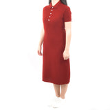 Long Polo Dress - Red Maroon