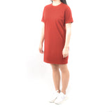 Short Tshirt Dress - Red Maroon