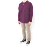 Long Sleeve Polo - Magenta