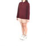 Long Sleeve Polo - Dark Maroon