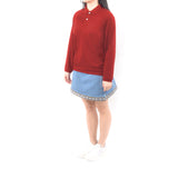 Long Sleeve Polo - Red Maroon